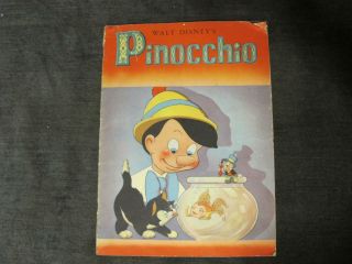 Vintage Pinocchio Walt Disney Productions / Whitman Pub (c) 1939,  1940 Book