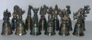 Dozen Vintage Ne Silver Disney Character Bells