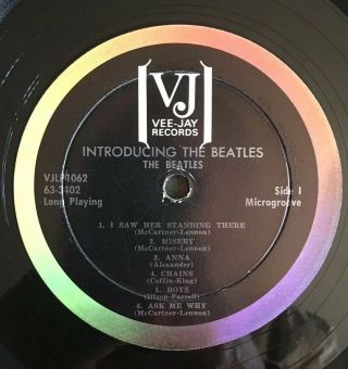 Introducing The Beatles Vee Jay Record 1964 Version 2 Label Great Shape Lp