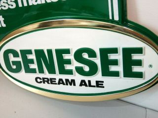 NOS - GENESEE CREAM ALE Beer Sign,  Genny,  Plastic,  10 