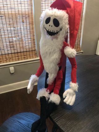 Disney Jack Skellington Posable Plush Santa Nightmare Before Christmas