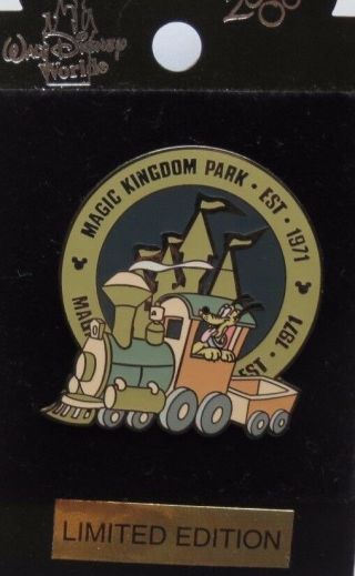 Disney Wdw Magic Kingdom Park Est 1971 Pluto Train Castle Le 7500 Pin