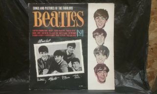 The Beatles Songs & Pictures Lp 1964 Black Veejay Vj - 1092 Mono Vinyl Record