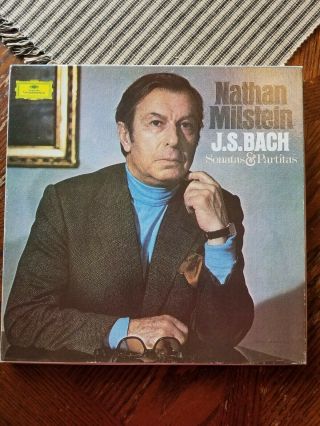 Nathan Milstein J.  S.  Bach Sonatas And Partitas 3 Vinyl Lp Set
