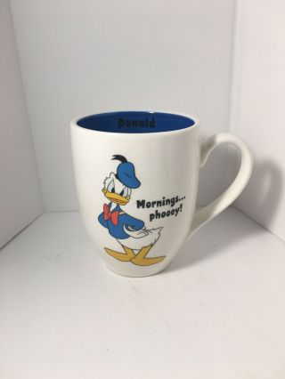 Disney Hallmark Donald Duck " Mornings.  Phooey " Ceramic Coffee Cup Mug