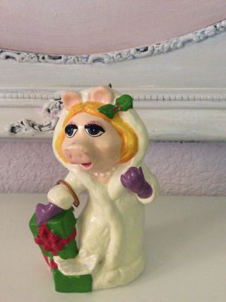 1981 Miss Piggy Ceramic Ornament By Sigma,  Christmas Ornament - Jim Henson Muppets