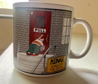 Vtg The Far Side Mug Gary Larson 1986 Midvale School For The Gifted Coffee Cup