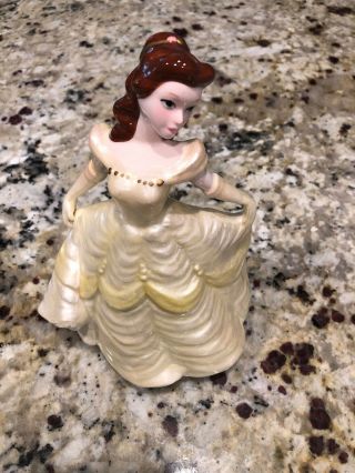 Disney Beauty And The Beast Belle Porcelain Wind Up Music Box Figurine Schmid