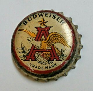 Budweiser (pre - Pro) 1908 - 19 Solid Cork Beer Bottle Cap - St.  Louis,  Missouri