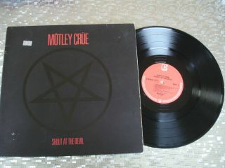 Mötley Crüe ‎ " Shout At The Devil " Lp Germany Elektra ‎ 96 - 0289 - 1 Motley Crue
