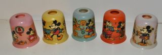 5 Vintage Mickey Mouse Christmas Light Covers 1930 
