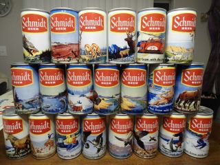 Complete 21 Can Set Schmidt Wildlife Series Beer Cans Indoor Cans