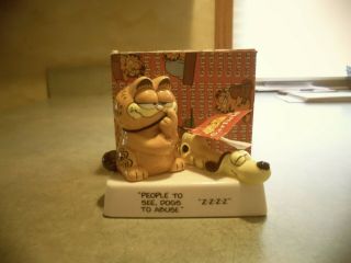 Garfield The Cat Ceramic Figurine 1978 - 83 Enesco People To See Dogs To Abuse