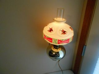 Budweiser Beer Sign Vintage Wall Sconce Lamp Light Hurricane Oil Style Lighted
