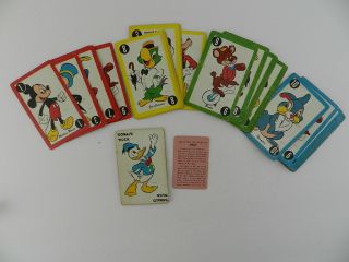 Vintage Walt Disney Donald Duck Slap Card Game By Whitman Complete Mickey Mouse