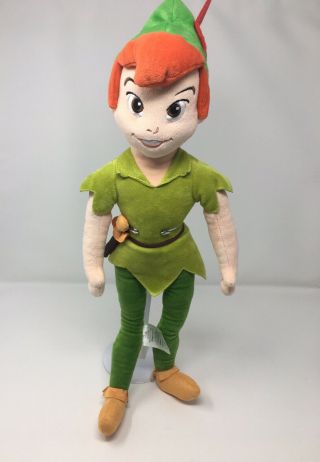 Disney Store Peter Pan Plush Stuffed Doll Soft Toy 21”