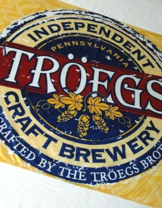 Rare Troegs Beer Banner Flag Sign Large Bright Color 59 " Long 34 " Tall