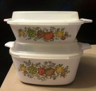 Corning Ware® Vintage Spice Of Life Covered Storage Containers (set Of 2)