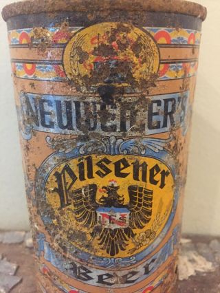 IRTP Crowntainer Cone Top Beer Can Neuweiler ' s Pilsener Beer Dump Dug 2