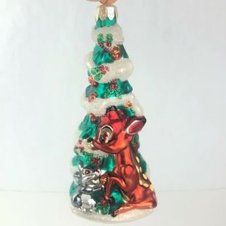 Walt Disney Bambi Thumper Christmas Ornament European Style Mouth Blown Glass 99