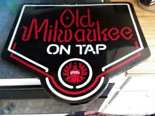 Old Milwaukee Beer,  On Tap,  Light Up Sign,  Fluorescent Lamp