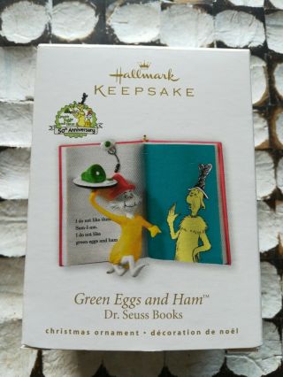 2010 Green Eggs And Ham 50th Anniversary Hallmark Ornament Dr.  Seuss Keepsake