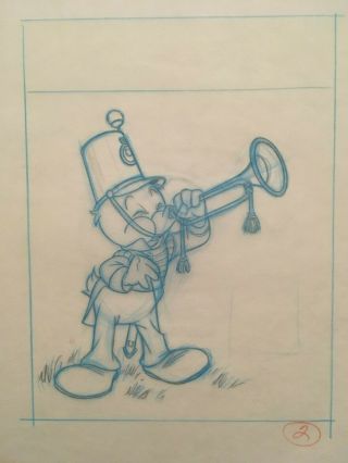 " Donald Duck " Production Art Drawing (walt Disney,  Early 1990s)