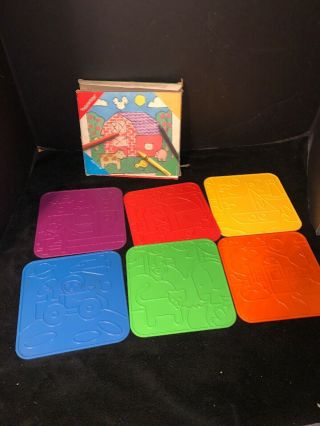 1990 Tuppertoys Boxed Set Of 6 Picture Plates Tupperware