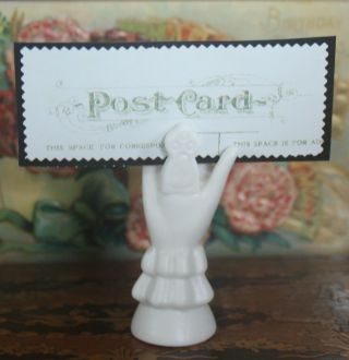 Set Of 18 Vintage Victorian Style White Bisque Porcelain Place Card Holders Box