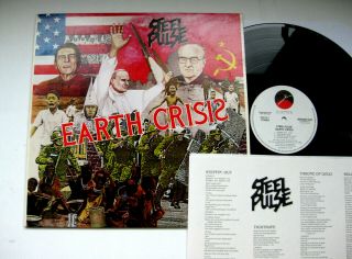Steel Pulse Earth Crisis - Promo Wlp Reggae Nm Vinyl Lp Ultrasonic