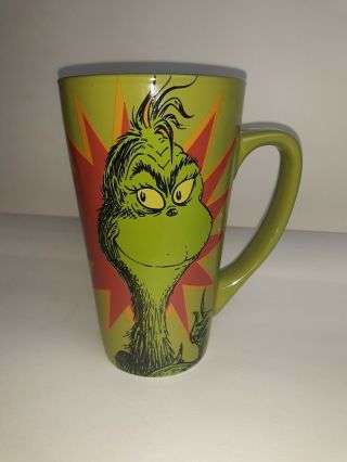 Tall Dr Seuss Coffee Mug How The Grinch Stole Christmas Green Cup Max Reindeer