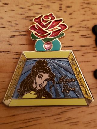 Disney Eau De Magique Perfume 2014 Beauty And The Beast Belle Magic Rose Pin