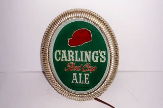 Vintage Carling’s Red Cap Ale Electric Beer Sign Advertising 1950s 1960s