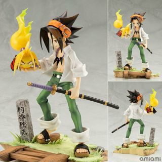 Anime Shaman King Yoh Asakura Pvc Action Status Figure Gift Toy Nobox