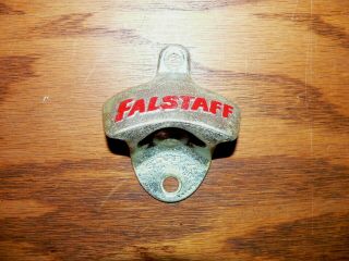 Vintage Falstaff Marked Starr - X Wall - Mount Cast Metal Beer Bottle Opener
