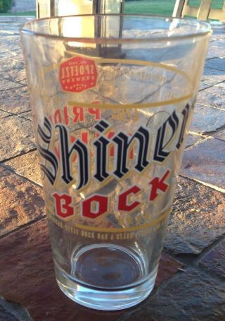 Set Of Six Shiner Bock Pint Beer Glass Spoetzl Brewery Texas