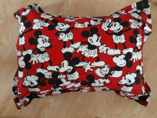 Disney Mickey Mouse Throw Pillow Red And Black Bedding 32 " X 26 " Novelty Decor