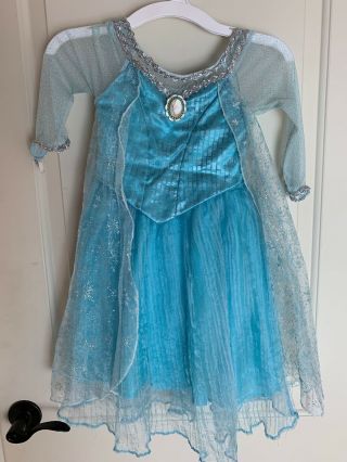 Disney Parks Frozen Princess Elsa Dress Costume Xxs 2/3 Euc