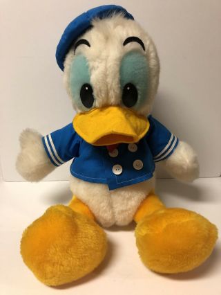 Vintage Donald Duck Walt Disney Productions 18 " Plush Stuffed Toy Made In Japan