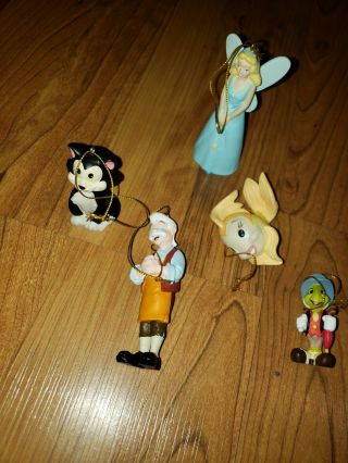 Walt Disney Pinocchio Storybook Ornament 5 Piece Box Set Jiminy Figaro Cleo