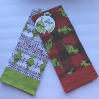 The Grinch Kitchen Tea Towel Set Of 2 Dr.  Seuss How The Grinch Stole Christmas