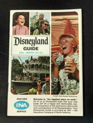 Vintage Disneyland Guide Fall Winter 1971 - 72