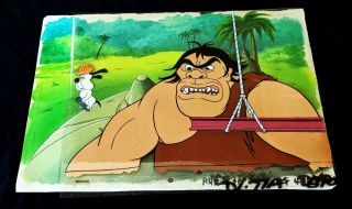 The Tom And Jerry Comedy Show Production Droopy Cel & Background 1980 Filmation