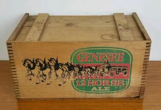 Vintage Wooden Beer Crate Genesee Brewing Co.  Inc.  12 Horse Ale Rochester,  NY 2
