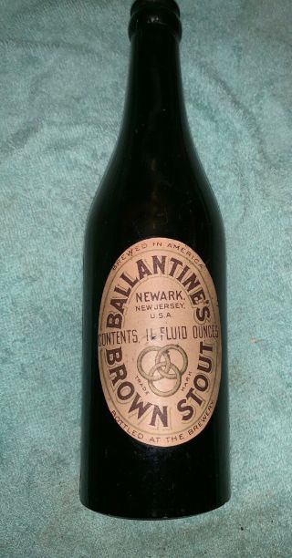Ballantines Newark Jersey Brown Stout Beer Bottle Sign Can Tap