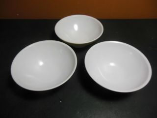 3 White Footed Boontonware 5 " Desert Berry Bowl 3303 - 10 Cereal Boonton Melamine