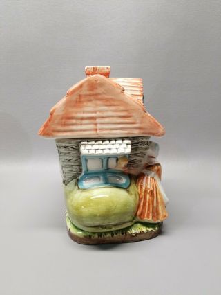 Vintage Cookie Jar Old Woman who lived in a Shoe Japan Nursery Rhyme 7 1/2 