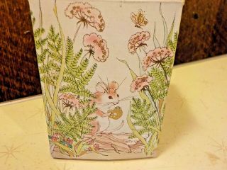 Avon Perfume Bottle Field of Flowers Cologne Gold Mouse on Block of Swiss Cheese 3