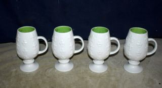 Very Rare Set Of Four Holt Howard Footed Irish Coffee Mugs – Circa 1966