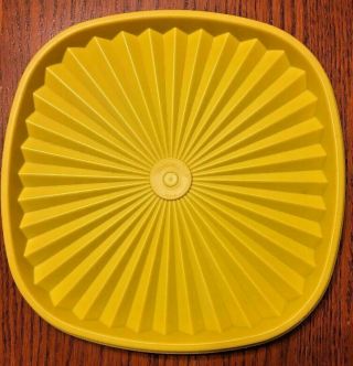 Vtg Tupperware Replacement Canister Lid Seal 837 Servalier Yellow 8 " Exc